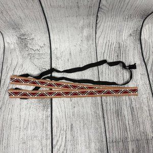 Beaded Belt With Ribbon Ties Tribal Peasant